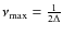 $\nu_{\rm max}=\frac{1}{2\Delta}$