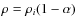 $\rho = \rho_i(1-\alpha)$