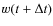 $w(t+\Delta t)$