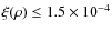 $\xi(\rho) \leq 1.5 \times 10^{-4}$