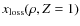 $x_{\rm
loss}(\rho,Z=1)$