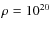 $\rho = 10^{20}$