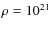 $\rho=10^{21}$
