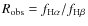 $R_{\rm obs} = f_{\rm H\alpha}/f_{\rm H\beta}$