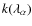$k(\lambda_{\alpha})$