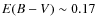 $E(B-V) \sim 0.17$