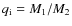 $q_{\rm i} = M_{1}/M_{2}$
