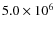 $5.0\times 10^{6}$