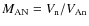 $M_{\rm AN}=V_{\rm n}/V_{\rm An}$