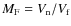 $M_{\rm F}=V_{\rm n}/V_{\rm f}$