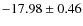 $-17.98 \pm 0.46$