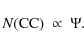 \begin{displaymath}N({\rm CC}) \ \propto \ \Psi .
\end{displaymath}