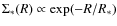 $\Sigma_*(R)\propto {\rm exp}(-R/R_*)$