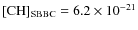 ${\rm [CH]_{SBBC}} = 6.2 \times 10^{-21}$