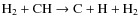${\rm H_2 + CH \rightarrow C + H + H_2}$