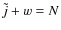 $\tilde j +
w = N$