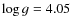 $\log g=4.05$