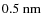 $0.5~\nano\meter$