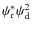 $\psi_{\rm r}^\ast\psi_{\rm d}^2$