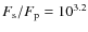 $F_{\rm s}/F_{\rm p} = 10^{3.2}$