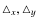 $\triangle_{x}, \triangle_{y}$