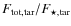 $F_{\rm {tot,tar}}/F_{\star\rm {,tar}}$