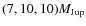 $(7,10,10) M_{{\rm Jup}}$