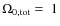 $\Omega_{0,{\rm tot}}=~1$