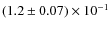 $(1.2 \pm 0.07) \times 10^{-1}$