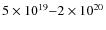 $5 \times 10^{19}{-}2 \times 10^{20}$
