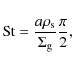 \begin{displaymath}\ensuremath{{\rm St}}\xspace= \frac{a \rho_{\rm s}}{\Sigma_{\rm g}} \frac{\pi}{2},
\end{displaymath}