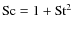 $\ensuremath{{\rm Sc}}\xspace=1 + \ensuremath{{\rm St}}\xspace^2$