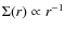 $\Sigma(r)\propto r^{-1}$