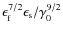 $\epsilon_{\rm f}^{7/2} \epsilon_{\rm s}/\gamma_0^{9/2}$