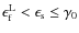 $\epsilon _{\rm f}^{\rm L} < \epsilon _{\rm s} \leq \gamma _0$