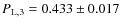 $P_{{\rm L}, 3} = 0.433 \pm 0.017$