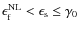 $\epsilon _{\rm f}^{\rm NL} < \epsilon _{\rm s} \leq \gamma _0$