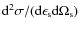 ${\rm d}^2\sigma/({\rm d}\epsilon_{\rm s} {\rm d}\Omega_{\rm s})$