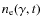 $n_{\rm e}(\gamma, t)$
