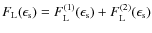$F_{\rm L}(\epsilon_{\rm s}) = F_{\rm L}^{(1)}(\epsilon_{\rm s}) + F_{\rm L}^{(2)}(\epsilon_{\rm s})$
