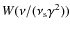 $W(\nu / (\nu_{\rm s} \gamma^2))$