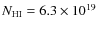 $N_{\rm HI}=6.3 \times
10^{19}$