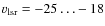 $v_{\rm lsr}=-25 \ldots -18$