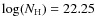 $\log(N_{\rm H})=22.25$