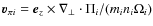 $\vec v_{\pi i}=\vec e_z \times
\nabla_{\perp}\cdot \Pi_i/(m_i n_i \Omega_i)$