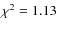 $\chi^2 = 1.13$
