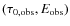 $(\tau_{0,{\rm obs}}, E_{{\rm obs}})$