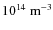 $10^{14}~{\rm m^{-3}}$