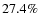 $27.4\%$