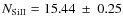 $N_{{\rm SiII}} = 15.44~ \pm~ 0.25$